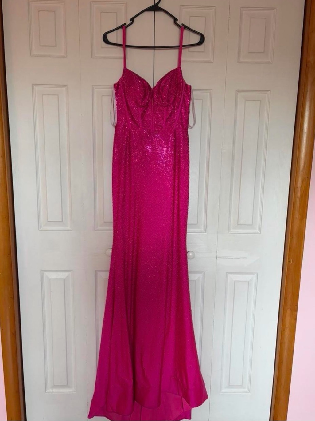 Sherri Hill Hot Pink Evening Dress